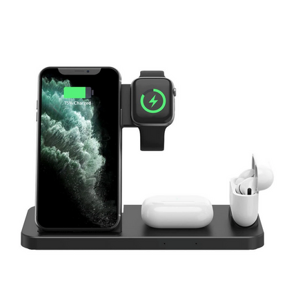 Estação 3 em 1 -carregamento sem fio Dragon para telefones iPhone e Samsung