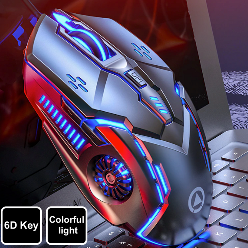 Mouse para jogos Dragon 6 botões 3200 DPI