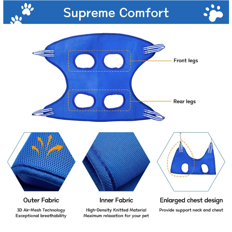 Bolsa de contenção para higiene de gatos com rede