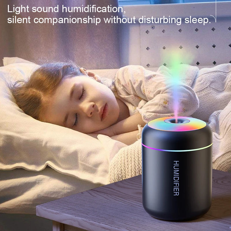 Mini umidificador de ar 180ml, difusor de aromas USB, purificador de óleos essenciais