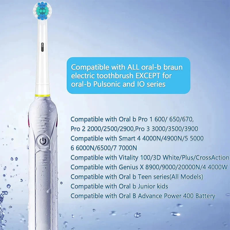 Cabeças de escova de dentes de substituição 4/8/16 peças compatíveis com Oral-B Braun