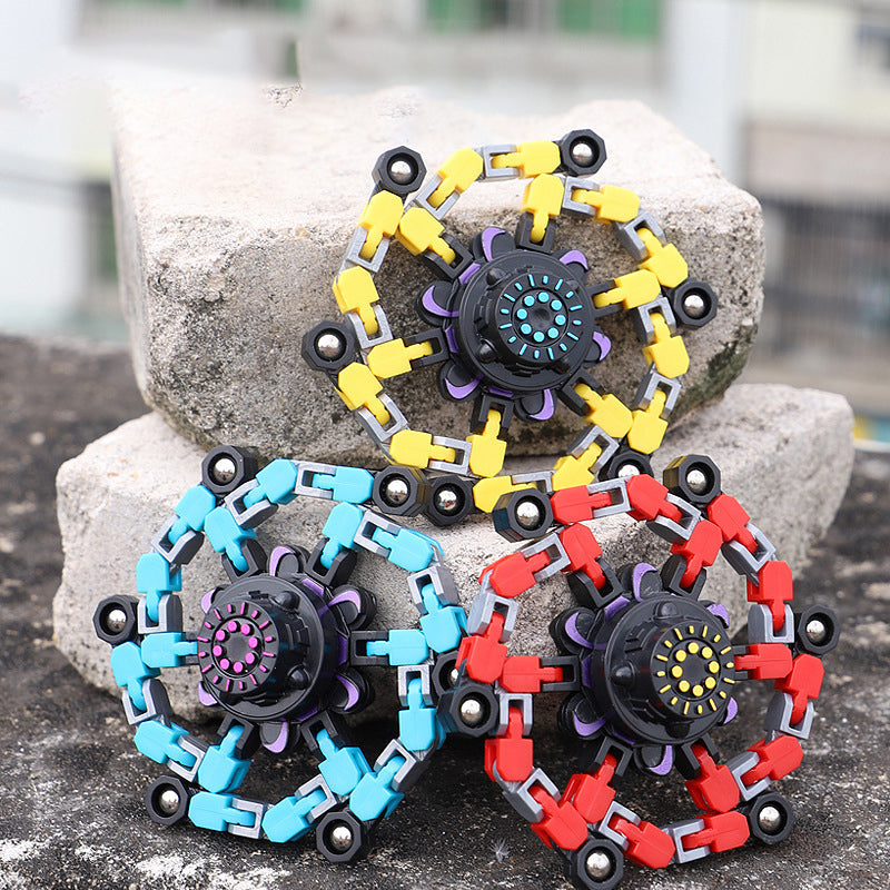 Corrente de brinquedo Fidget Spinner deformada para crianças
