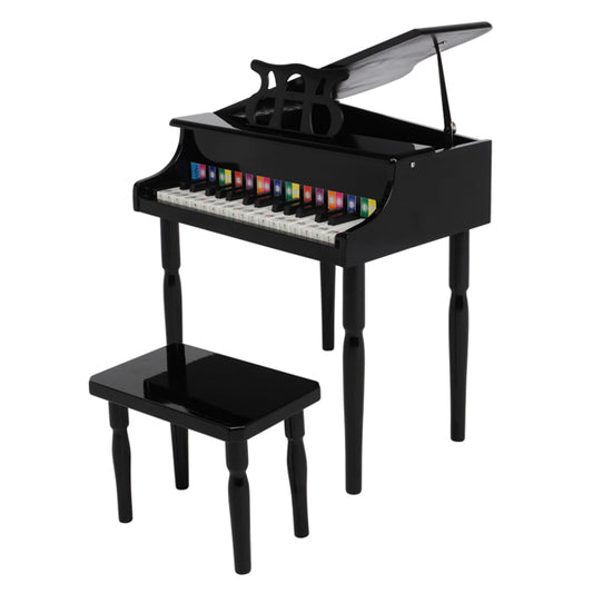 Piano de madeira infantil de 30 teclas com suporte para partitura