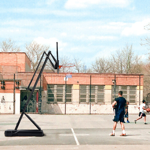 Sistema de cesta de basquete com altura ajustável de 7,5 a 10 pés