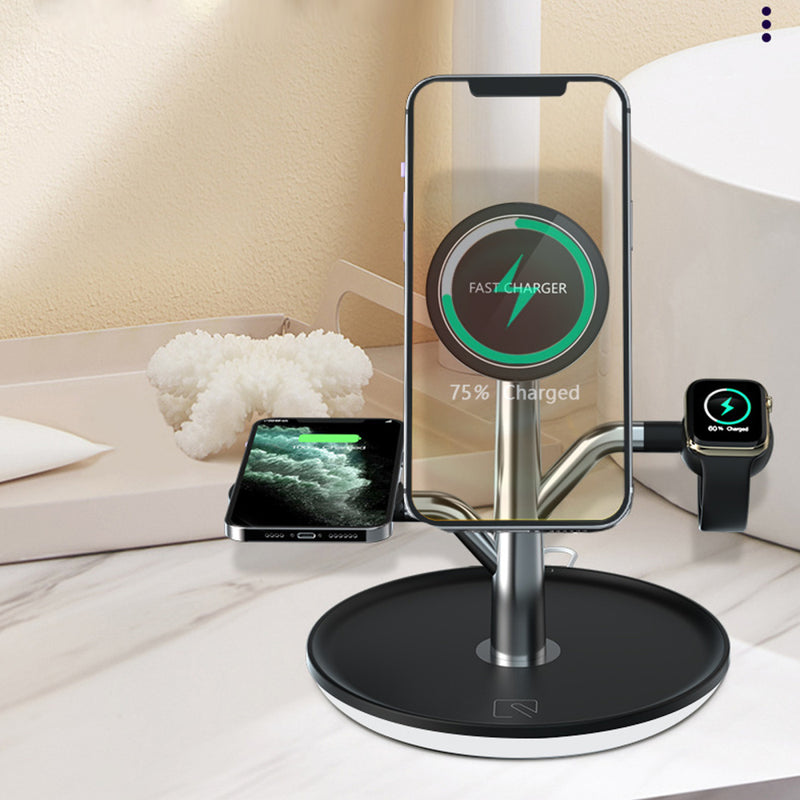 Suporte universal de carregamento sem fio para iPhone, Apple Watch e AirPods