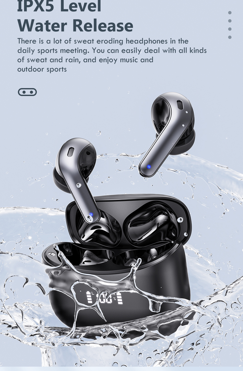 Fones de ouvido LED TWS Bluetooth 5.0 para Huawei e iPhone