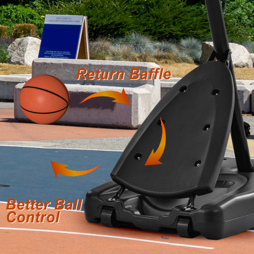 Sistema de cesta de basquete com altura ajustável de 7,5 a 10 pés