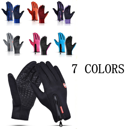 Luvas térmicas para ciclismo de inverno com suporte para pulso e tela sensível ao toque