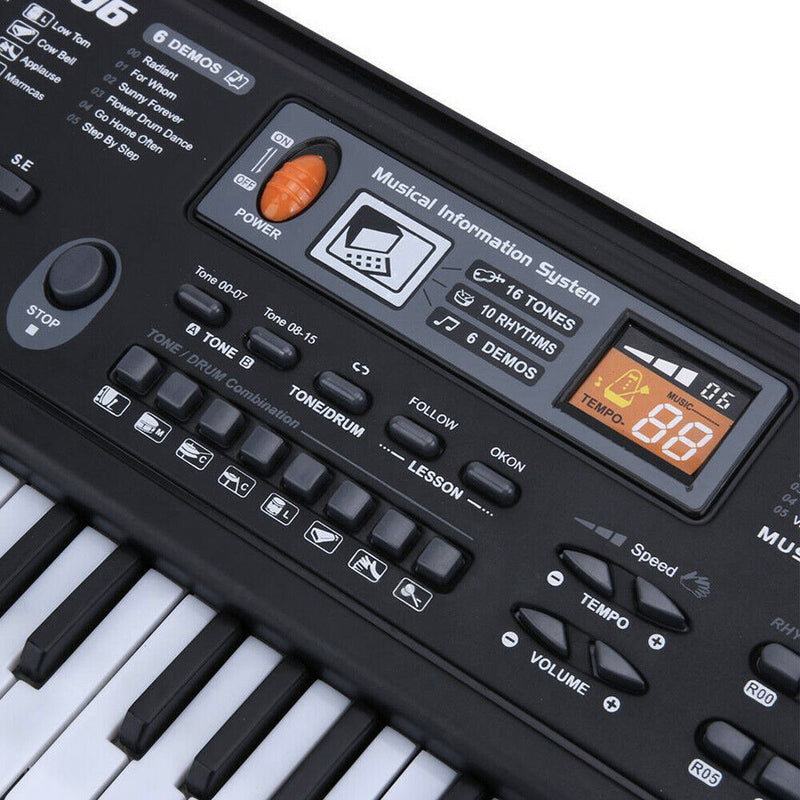 Teclado eletrônico musical piano portátil para crianças