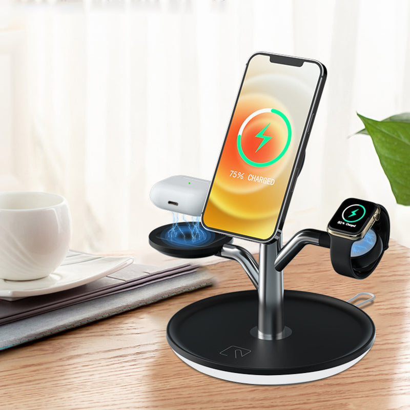 Suporte universal de carregamento sem fio para iPhone, Apple Watch e AirPods