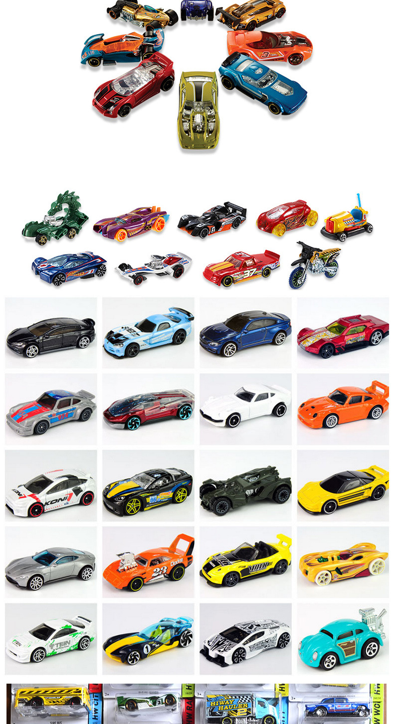 1:64 Mini Carros de Corrida Hot Wheels para brinquedos infantis