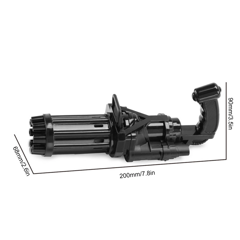 Máquina de bolhas de água com sabão de verão Gatling Bubble Gun Toys