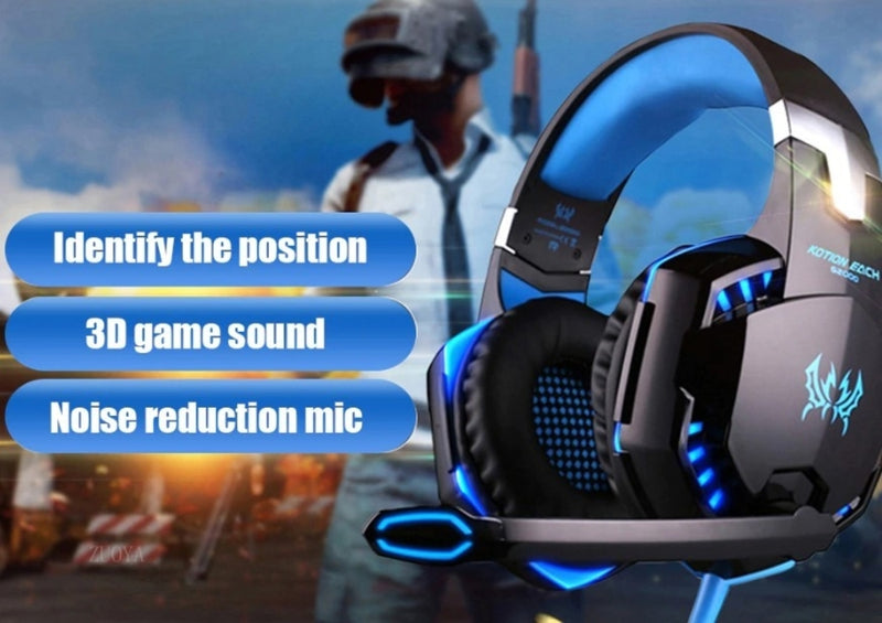 Fone de ouvido gamer LED Ninja Dragon G9300 com microfone