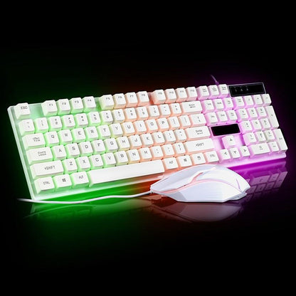 Conjunto de teclado e mouse para jogos Ninja Dragons White Knight